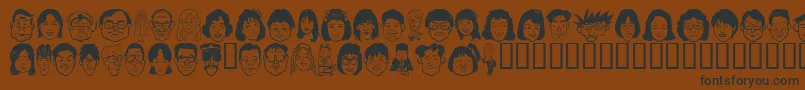 Fonte Sakabe People05 – fontes pretas em um fundo marrom