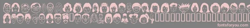 Police Sakabe People05 – polices roses sur fond gris