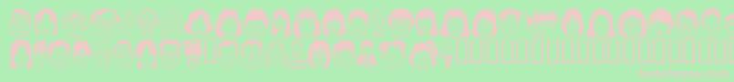 fuente Sakabe People05 – Fuentes Rosadas Sobre Fondo Verde