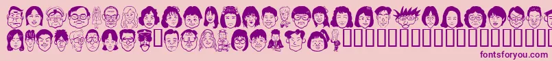 Шрифт Sakabe People05 – фиолетовые шрифты на розовом фоне
