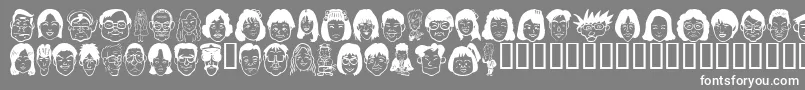 Sakabe People05 Font – White Fonts on Gray Background