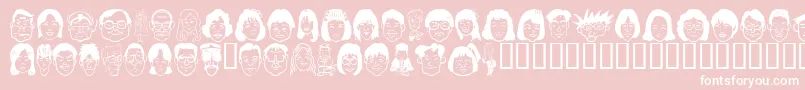 fuente Sakabe People05 – Fuentes Blancas Sobre Fondo Rosa