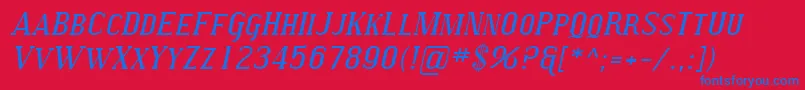 SfcovingtonscexpItalic Font – Blue Fonts on Red Background