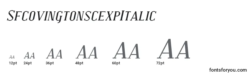 Größen der Schriftart SfcovingtonscexpItalic