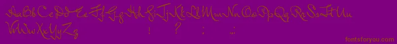 LordRadcliff Font – Brown Fonts on Purple Background