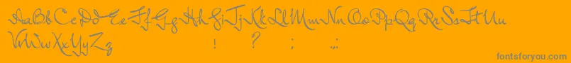 フォントLordRadcliff – オレンジの背景に灰色の文字