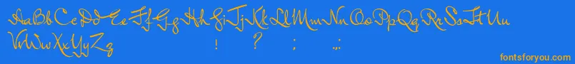 LordRadcliff Font – Orange Fonts on Blue Background