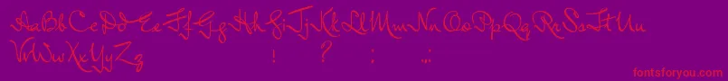 LordRadcliff-Schriftart – Rote Schriften auf violettem Hintergrund