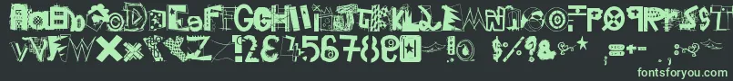 Good$ Font – Green Fonts on Black Background