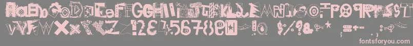 Good$ Font – Pink Fonts on Gray Background