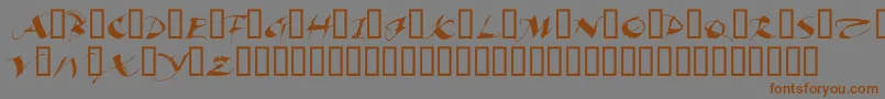 BeautifulInk Font – Brown Fonts on Gray Background