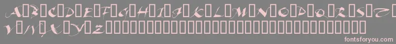 BeautifulInk Font – Pink Fonts on Gray Background
