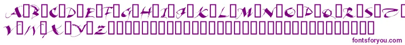 Шрифт BeautifulInk – фиолетовые шрифты