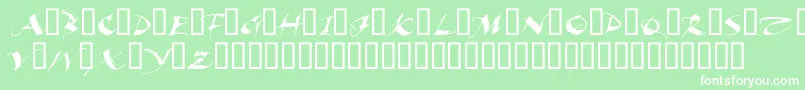 BeautifulInk Font – White Fonts on Green Background
