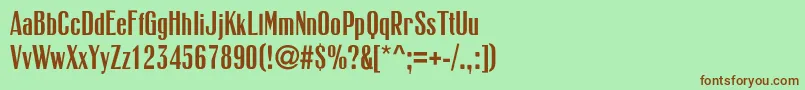 Rubricac Font – Brown Fonts on Green Background