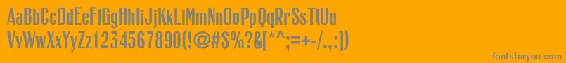 フォントRubricac – オレンジの背景に灰色の文字