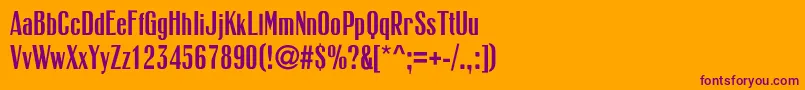 Rubricac Font – Purple Fonts on Orange Background