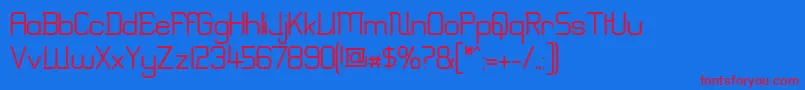 Saiba mais sobre a fonte Erinal Fonte Erinal – fontes vermelhas em um fundo azul