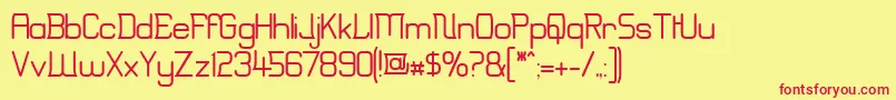 Erinal Font – Red Fonts on Yellow Background