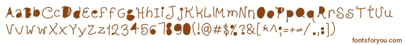 Шрифт FullHole – коричневые шрифты на белом фоне