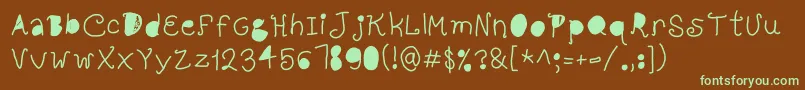 Шрифт FullHole – зелёные шрифты на коричневом фоне