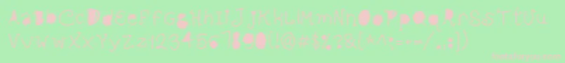 FullHole Font – Pink Fonts on Green Background