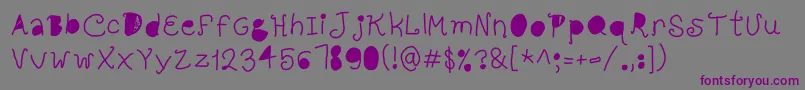 FullHole Font – Purple Fonts on Gray Background