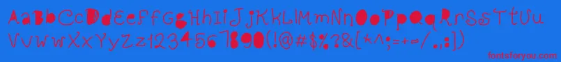 Шрифт FullHole – красные шрифты на синем фоне