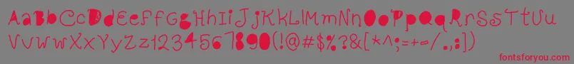 Czcionka FullHole – czerwone czcionki na szarym tle