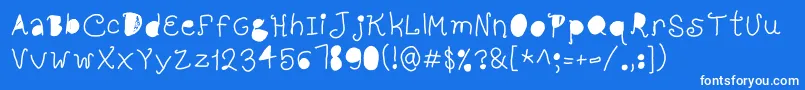 FullHole Font – White Fonts on Blue Background