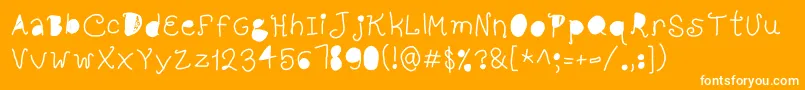 FullHole Font – White Fonts on Orange Background