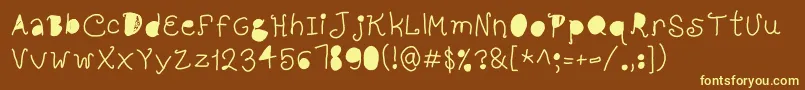 Шрифт FullHole – жёлтые шрифты на коричневом фоне