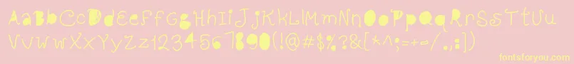 FullHole Font – Yellow Fonts on Pink Background