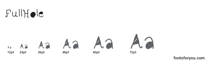 FullHole Font Sizes
