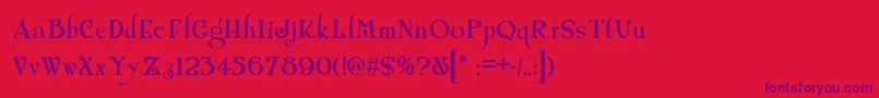 Shangrilanf Font – Purple Fonts on Red Background