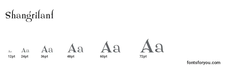 Shangrilanf (56814) Font Sizes