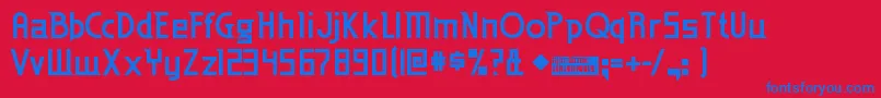 EdenMillsBold Font – Blue Fonts on Red Background