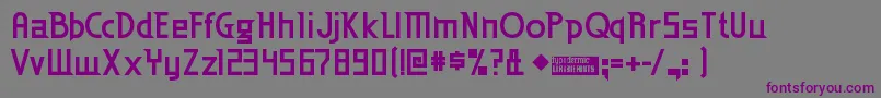 Шрифт EdenMillsBold – фиолетовые шрифты на сером фоне