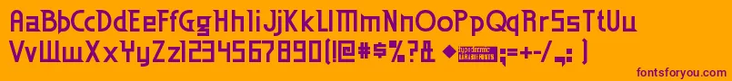 EdenMillsBold Font – Purple Fonts on Orange Background