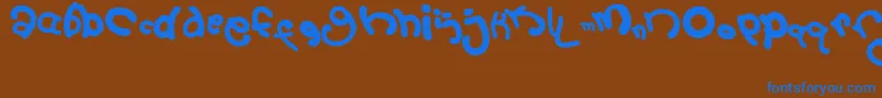 フォント2September – 茶色の背景に青い文字