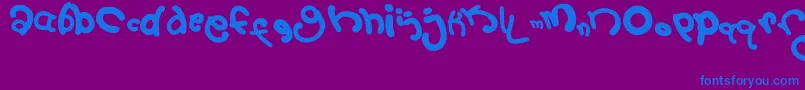 2September Font – Blue Fonts on Purple Background