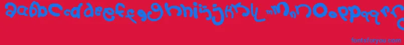 フォント2September – 赤い背景に青い文字