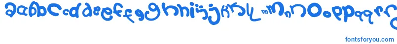 フォント2September – 白い背景に青い文字