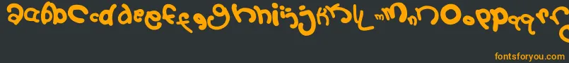 フォント2September – 黒い背景にオレンジの文字