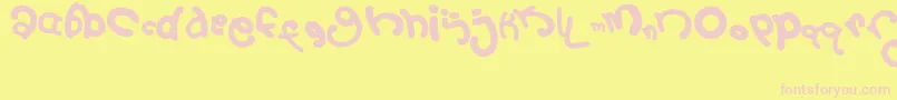 2September Font – Pink Fonts on Yellow Background
