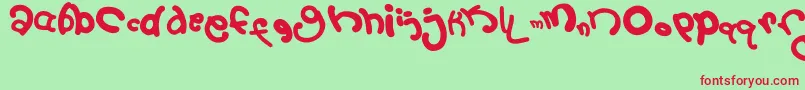 フォント2September – 赤い文字の緑の背景