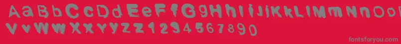 Shido2 Font – Gray Fonts on Red Background