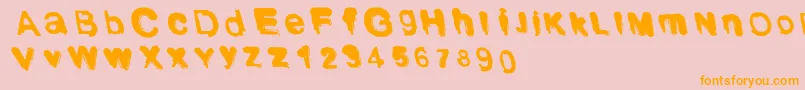 Shido2 Font – Orange Fonts on Pink Background