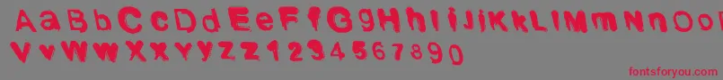 Shido2-Schriftart – Rote Schriften auf grauem Hintergrund