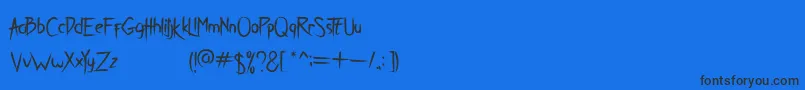 BreatheKarma Font – Black Fonts on Blue Background